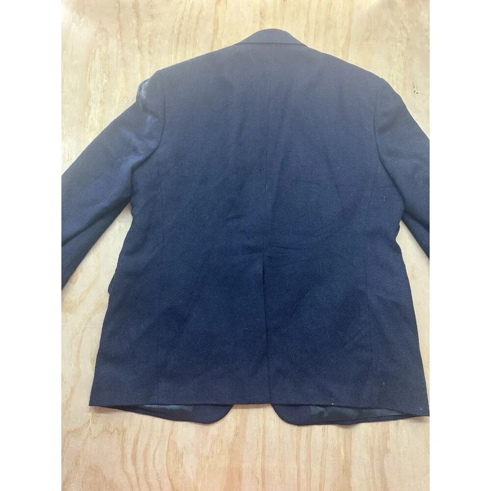 LORO PIANA NORDSTROM Navy Blue 100% Worsted‎ Camel Hair 2 Button Blazer Sz 46R
